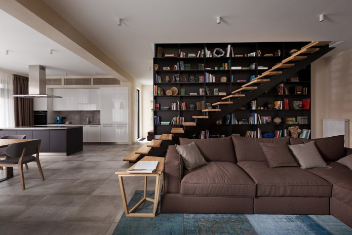 design of a two-level apartment interior