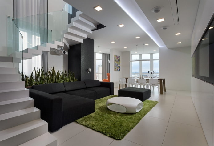 design of a two-level apartment interior