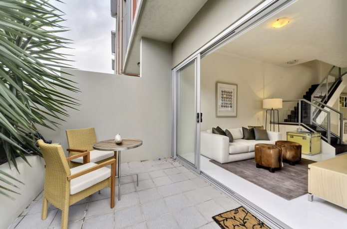 interior design of a two-level apartment