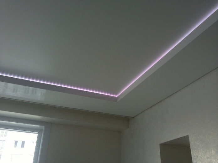 two-level tension structure with straight internal corners