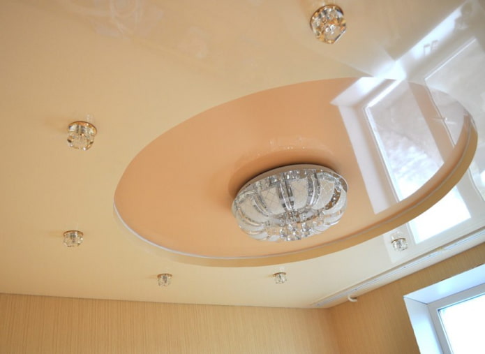 glossy two-level stretch structure