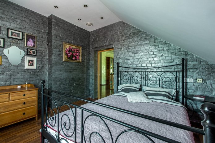 double forged bed in the interior