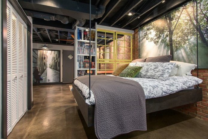 double model in loft style