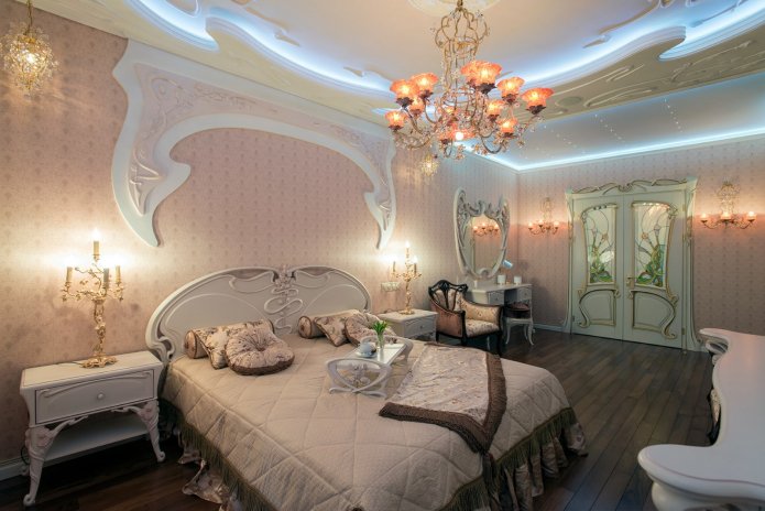 double model in the Art Nouveau style