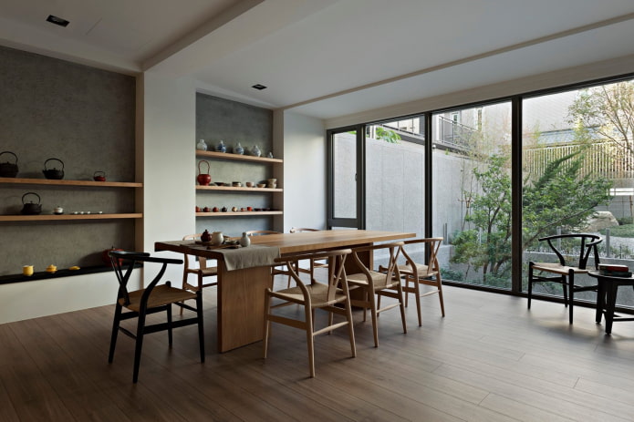 minimalist dining room in the house