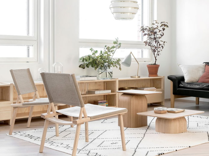 Japanese minimalism in the living room