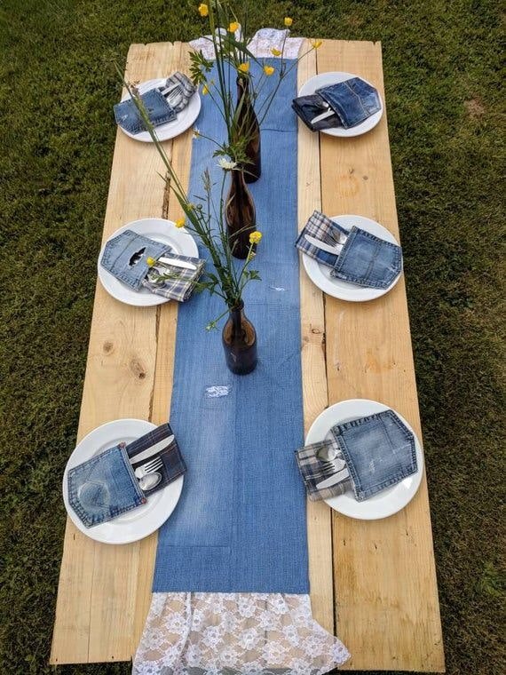 Denim table setting