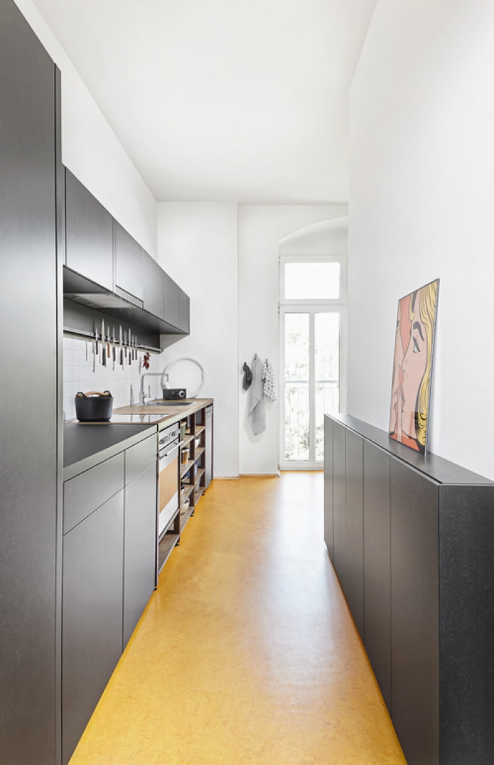 narrow kitchen cabinet
