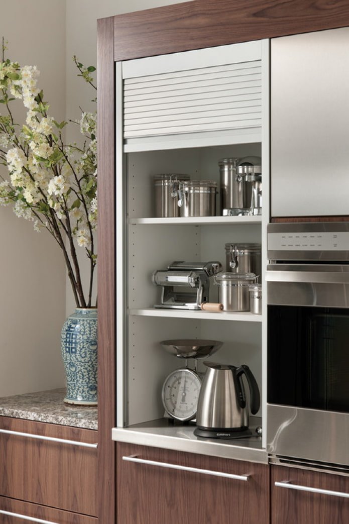 storing appliances in the kitchen