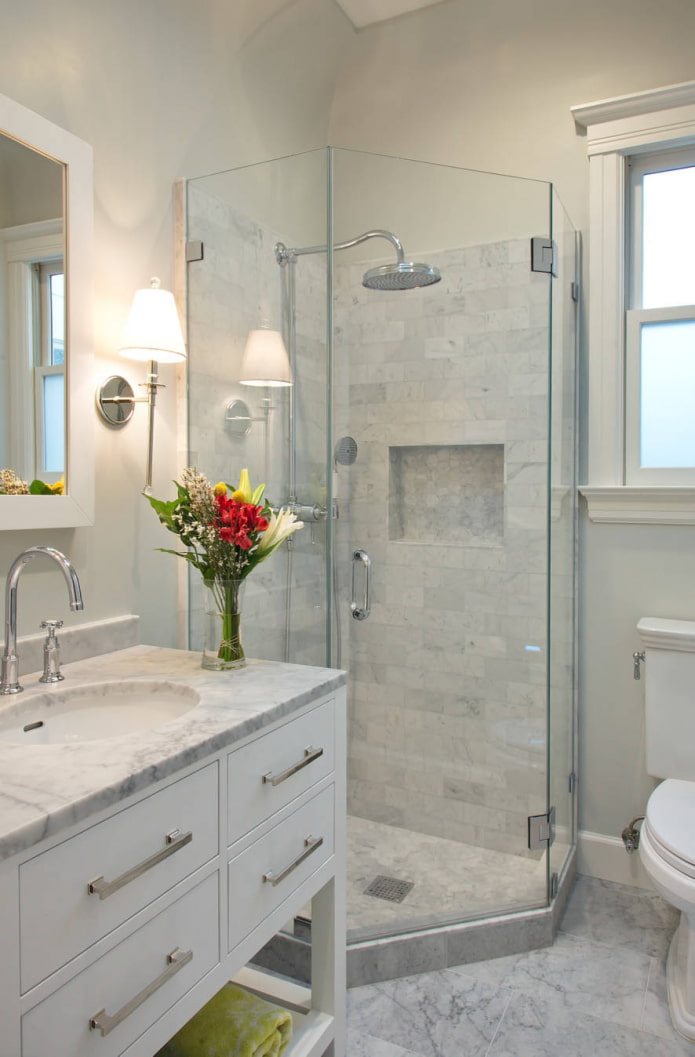 Corner shower