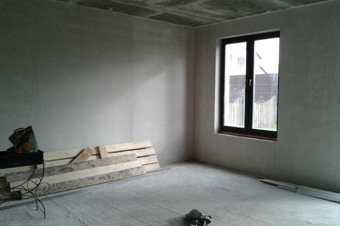 rough finishing of the kitchen