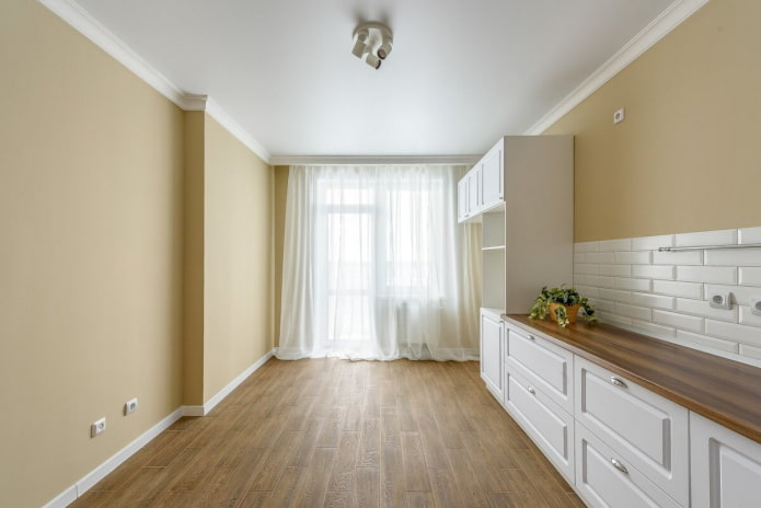 kitchen renovation in a new building