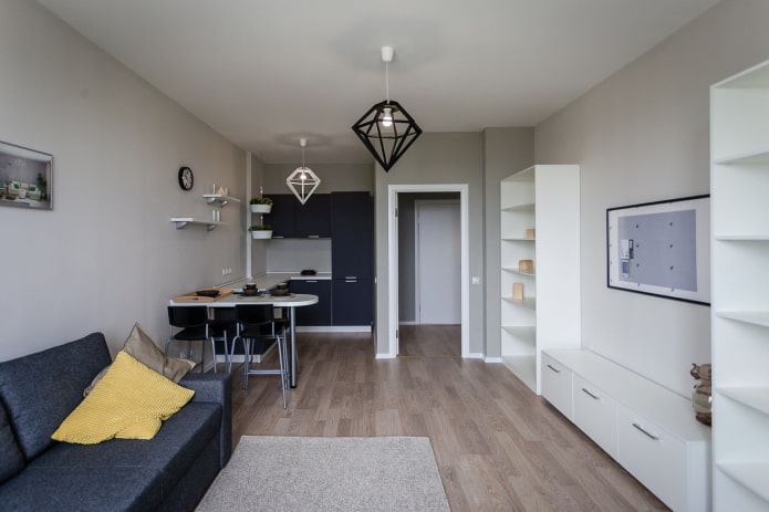 studio in a European-style two-room apartment