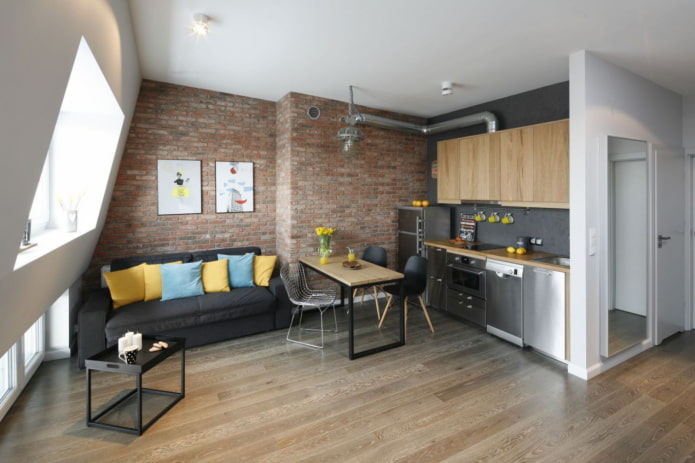 Euro-style loft apartment