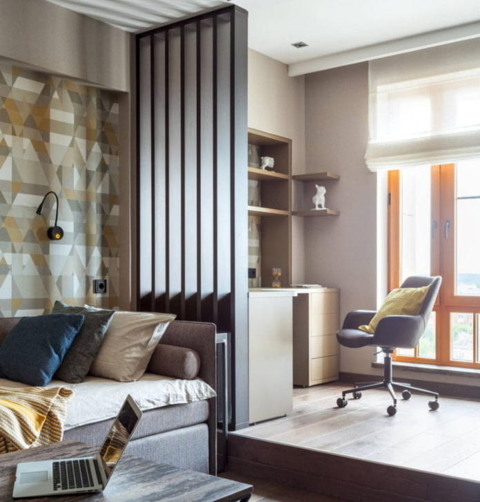 office in the living room