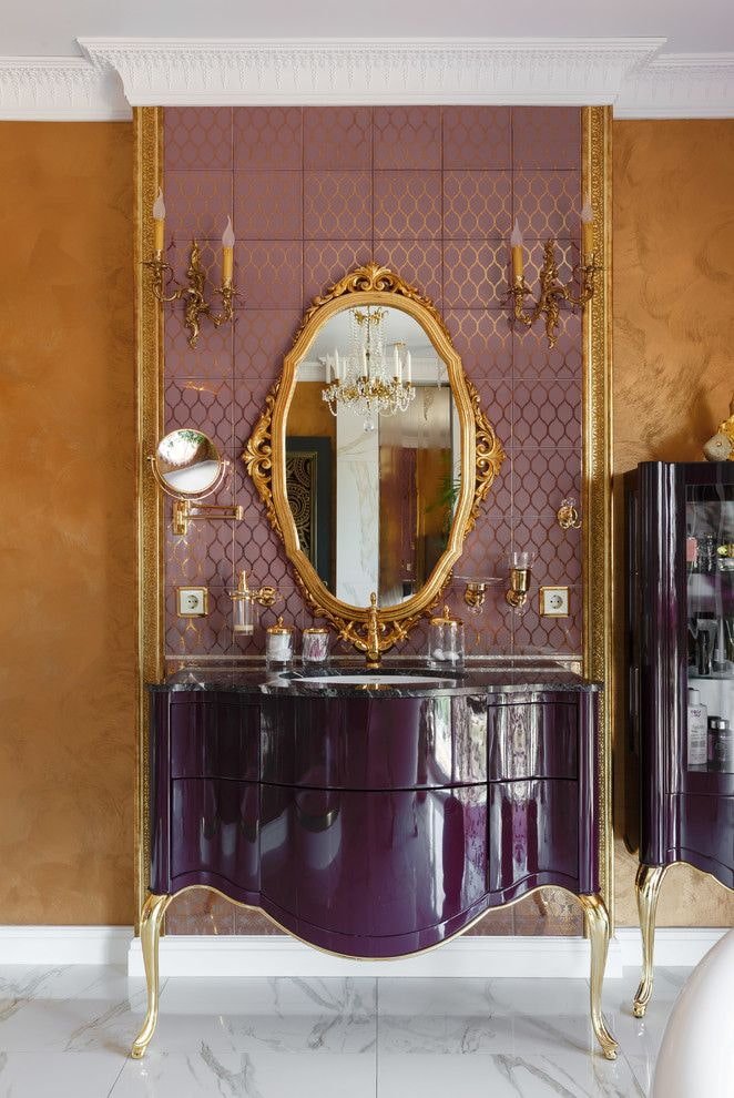 combination of textured paint with tiles
