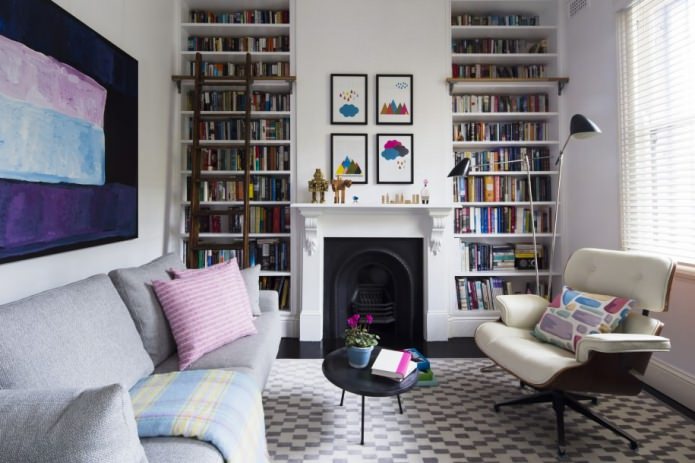medium-sized fireplace