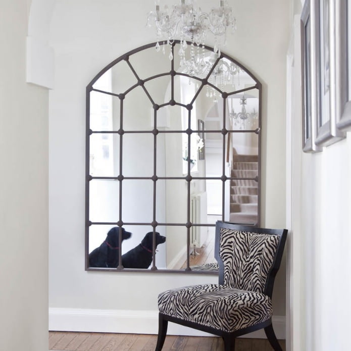mirror window in the hallway