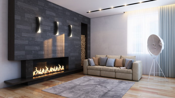 large fireplace