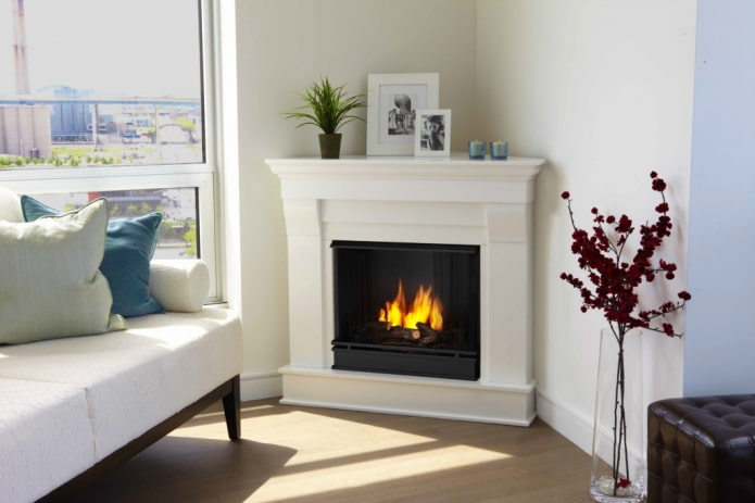 corner fireplace