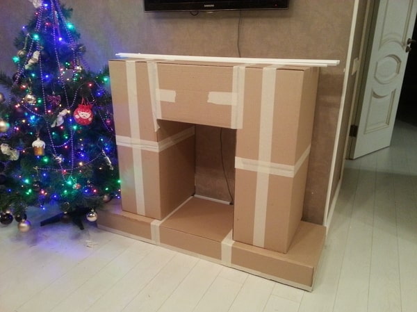 fireplace from a box