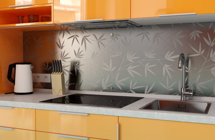 metal in the decoration of the kitchen apron