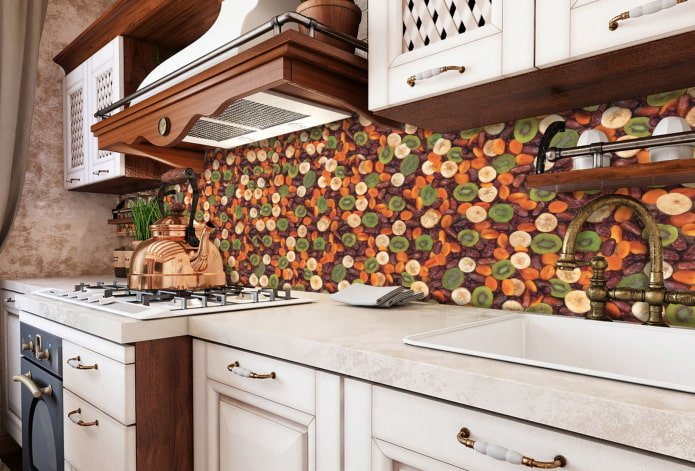 self-adhesive diaper in the decoration of the kitchen apron