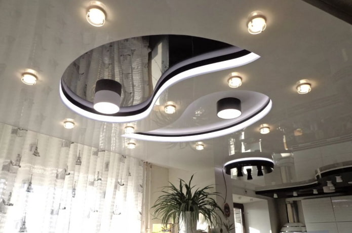 glossy figured ceiling structure