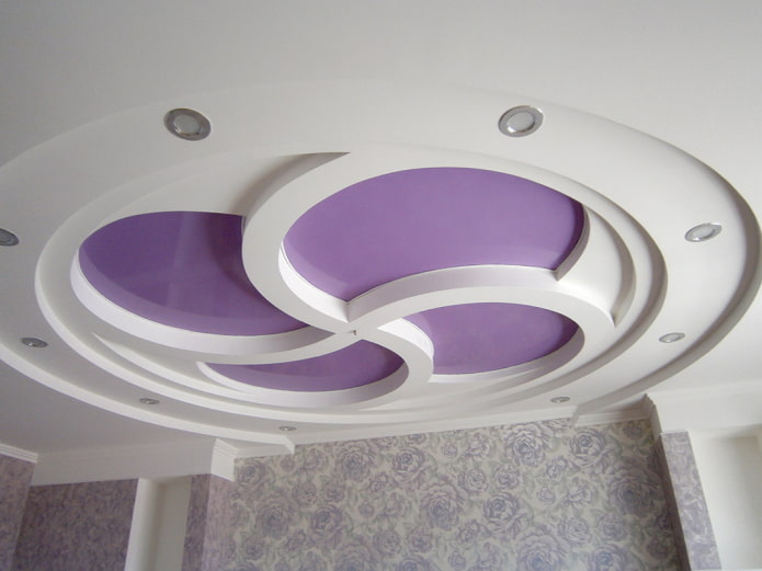 two-color figured ceiling structure