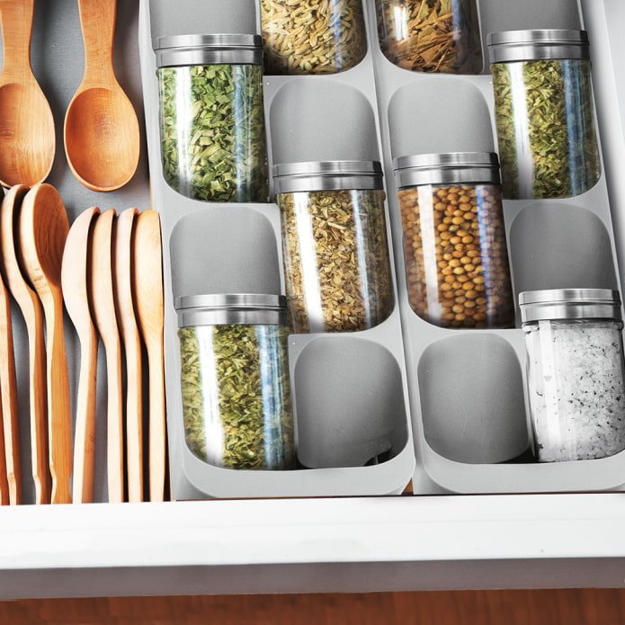 Spices in a holder