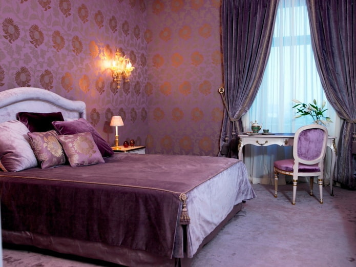lilac bedroom decoration