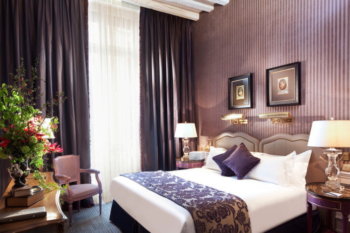 lilac bedroom interior design