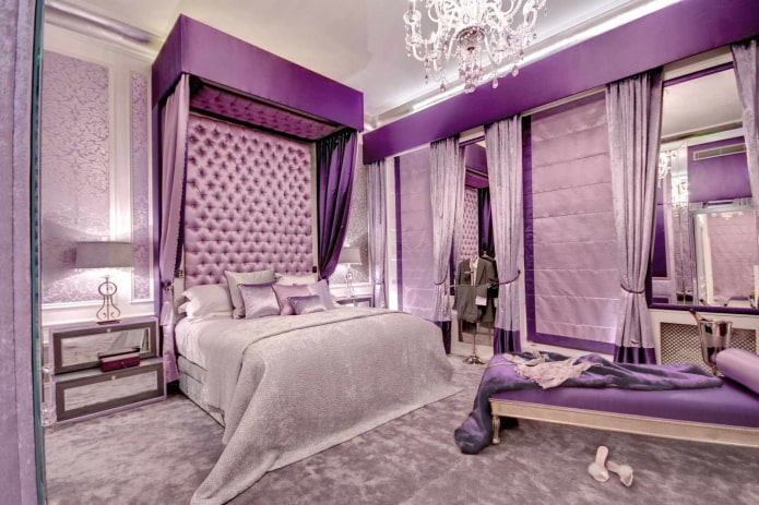 lilac bedroom interior design
