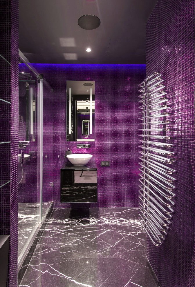 mosaic in the bathroom