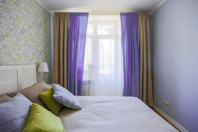 Purple-brown curtains 