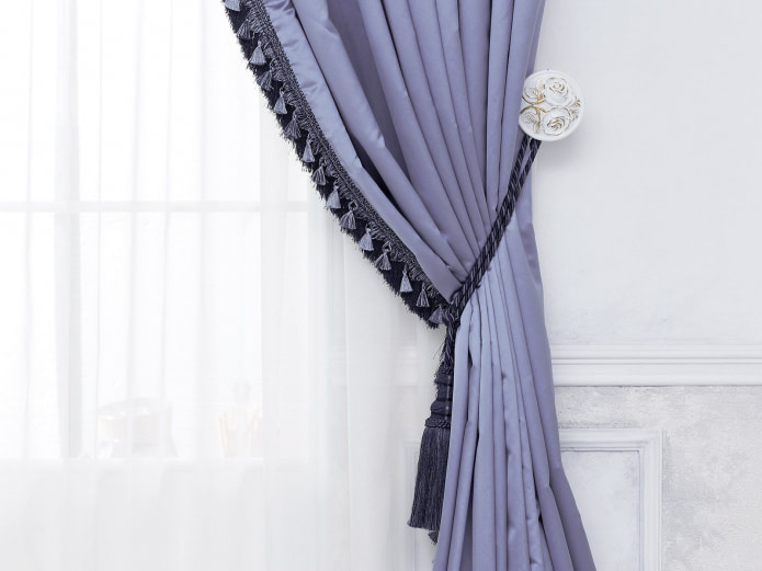 Tassels and fringe on curtains