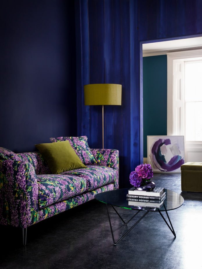 sofa with a pattern