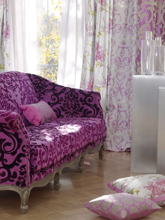 curtains with an ornament