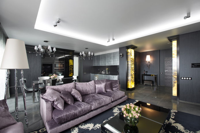 velour sofa