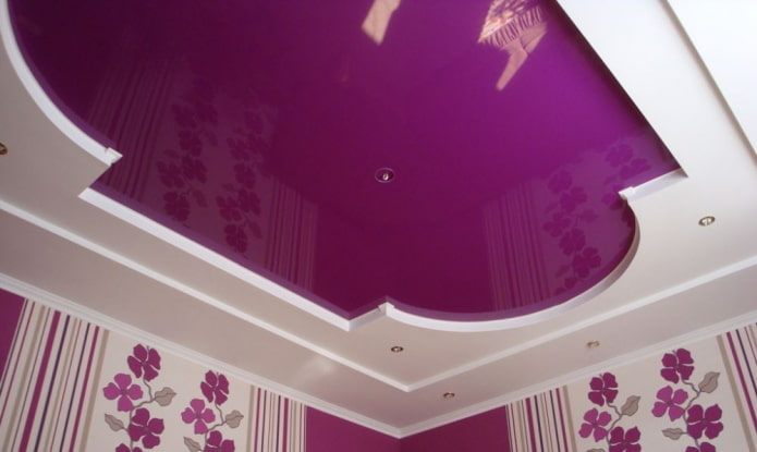 two-level purple ceiling