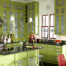 How to decorate a kitchen interior in pistachio color?-0