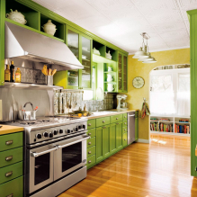 How to decorate a kitchen interior in pistachio color?-4