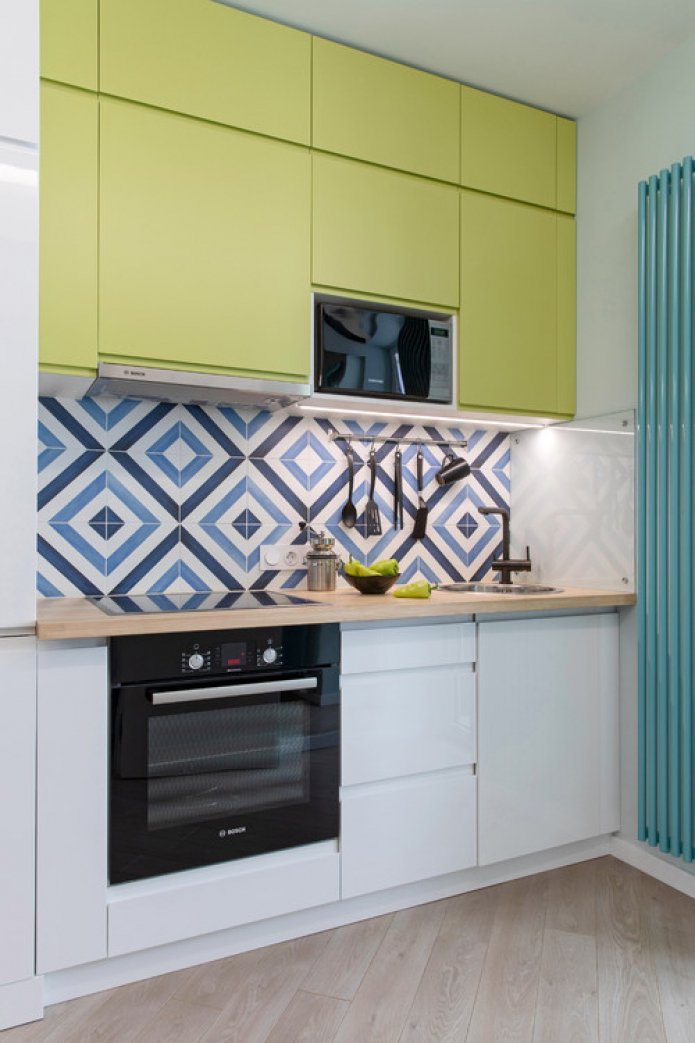 a combination of blue and green