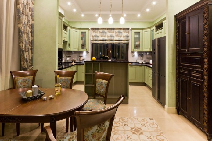 Roman blinds in the kitchen