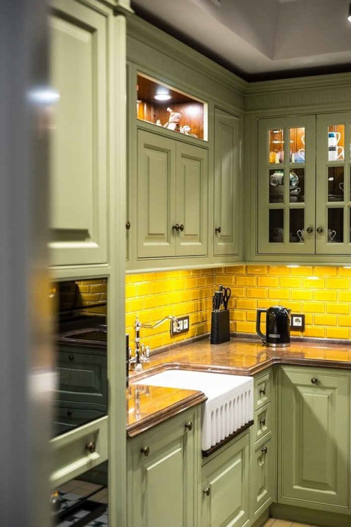 yellow kitchen apron