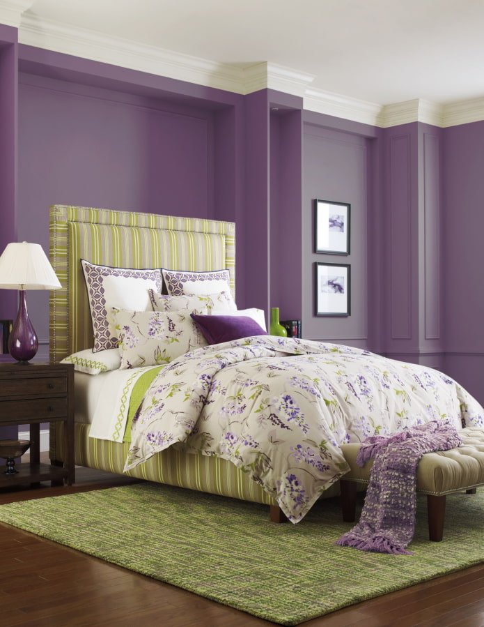 a combination of green and purple