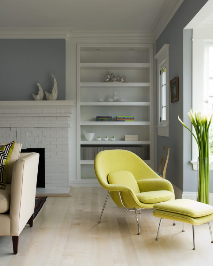 pistachio armchair in a modern interior