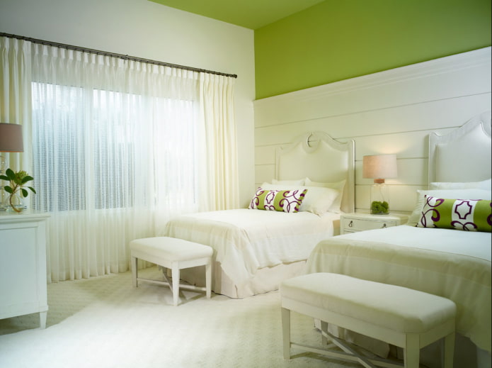 children's room with green accents