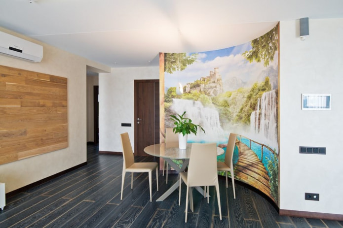 bridge and waterfall on wallpaper