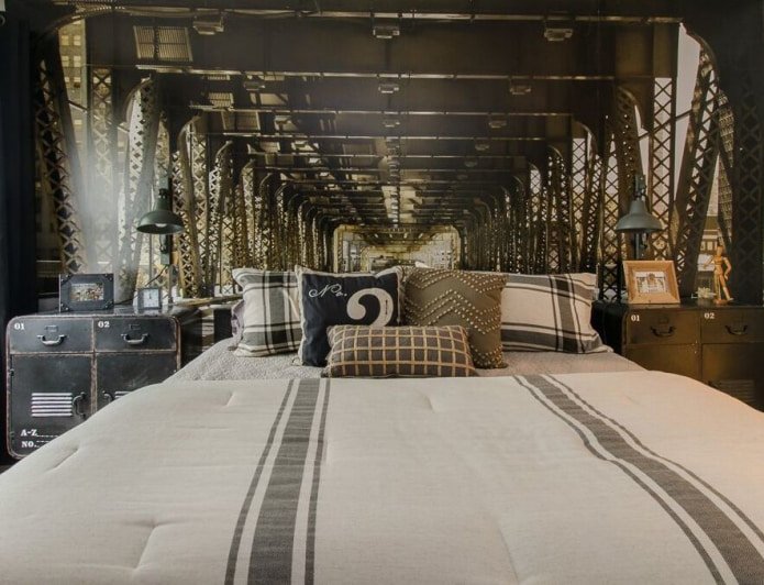 photo wallpaper in the loft style